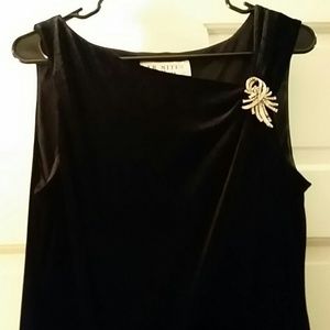 Black Velvet Full Length Evening Gown